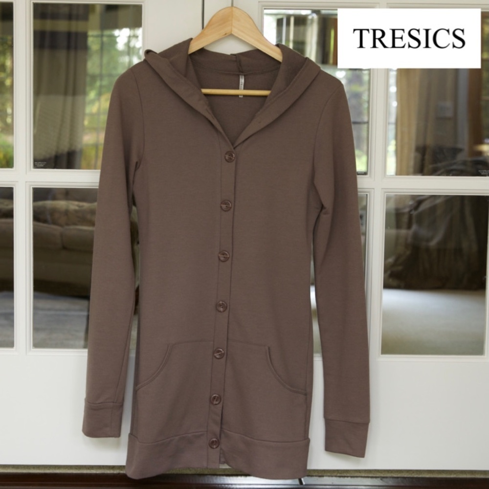 Tresics Hooded Jacket, Size S, Brownish